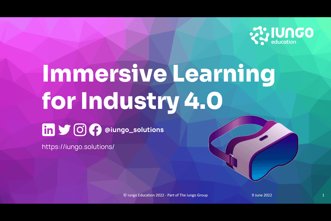 Immersive learning for Industry 4.0