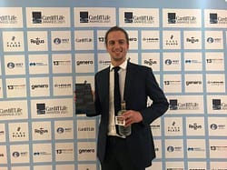 Jacques Bonfrer CEO of Bot-Hive collects award on behalf of iungo